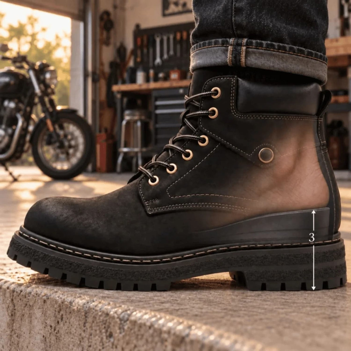 Breyxon MotoLift™ +8 – Scarpe da moto con rialzo interno