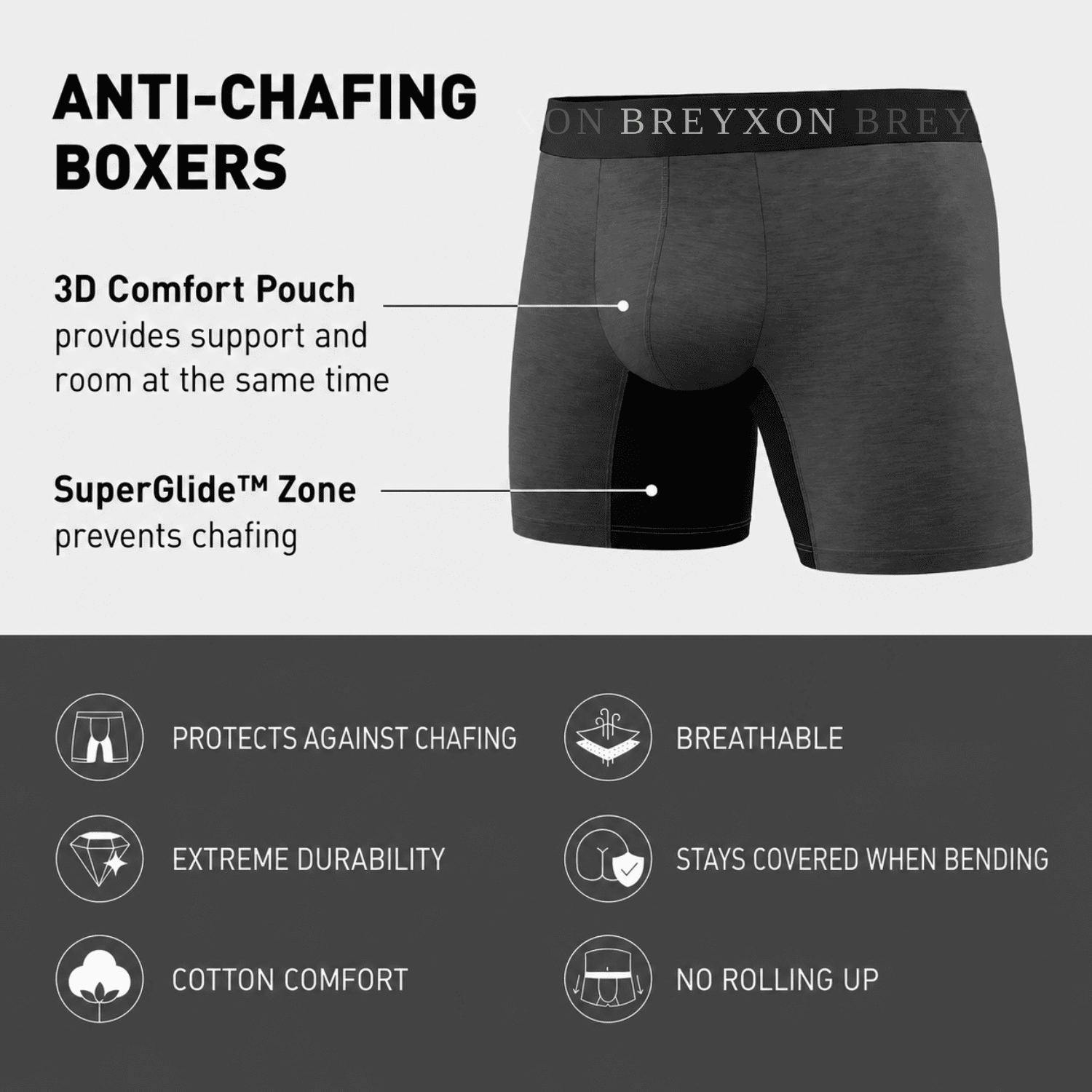 BREYXON, Anti-chafing boxer briefs
