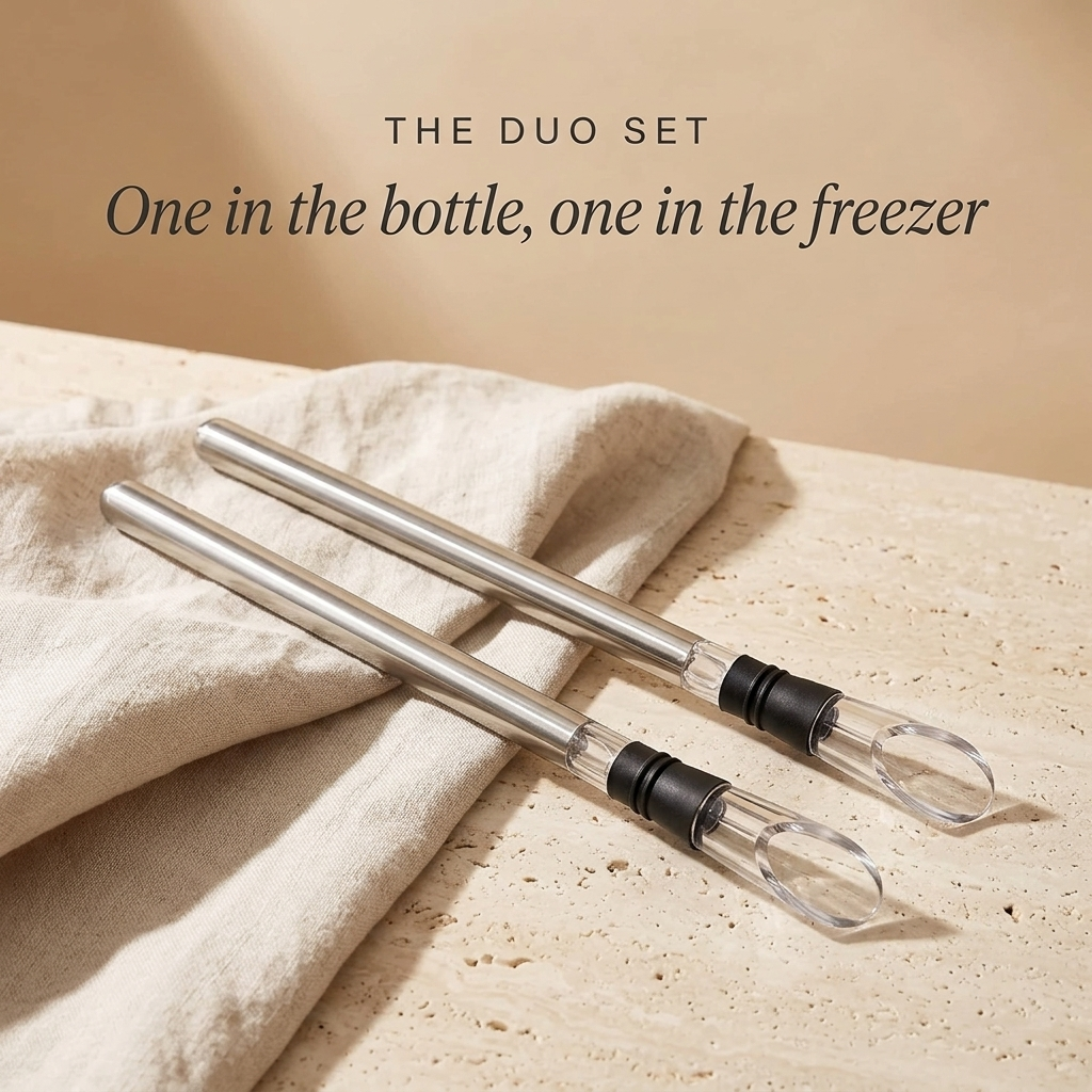 The Duo Set — two Chill Wands side by side on travertine and linen